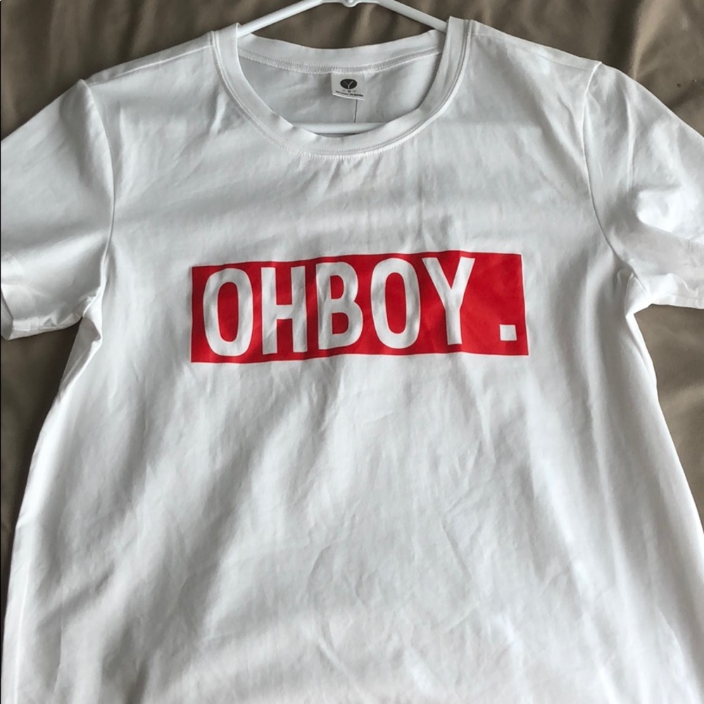 Cute, OHBOY. White tee